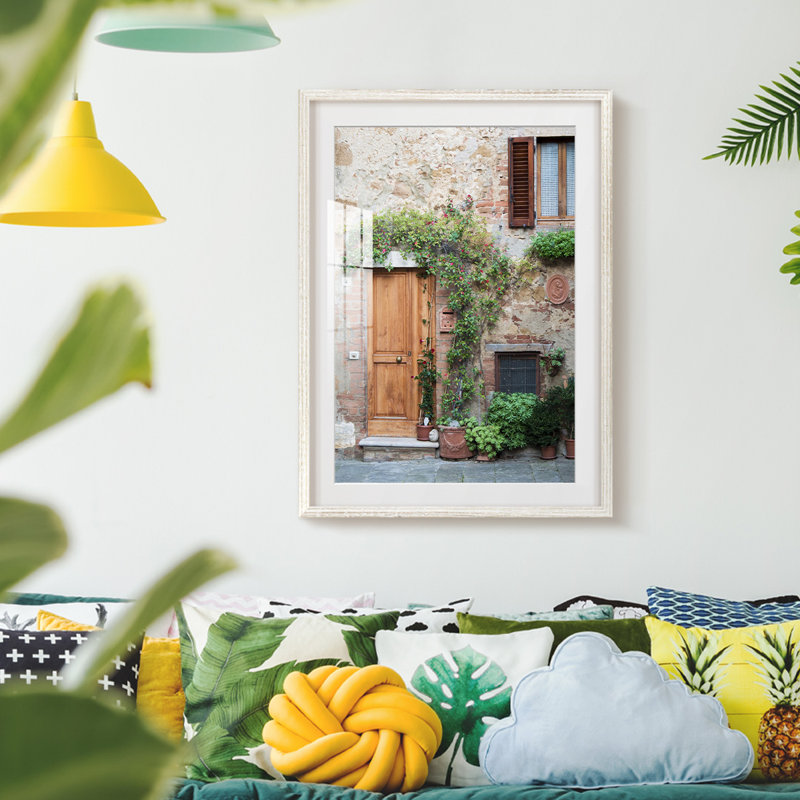 Santa Barbara - Toile tendue avec châssis, H 28,5 po x l 20,5 po, Blanc