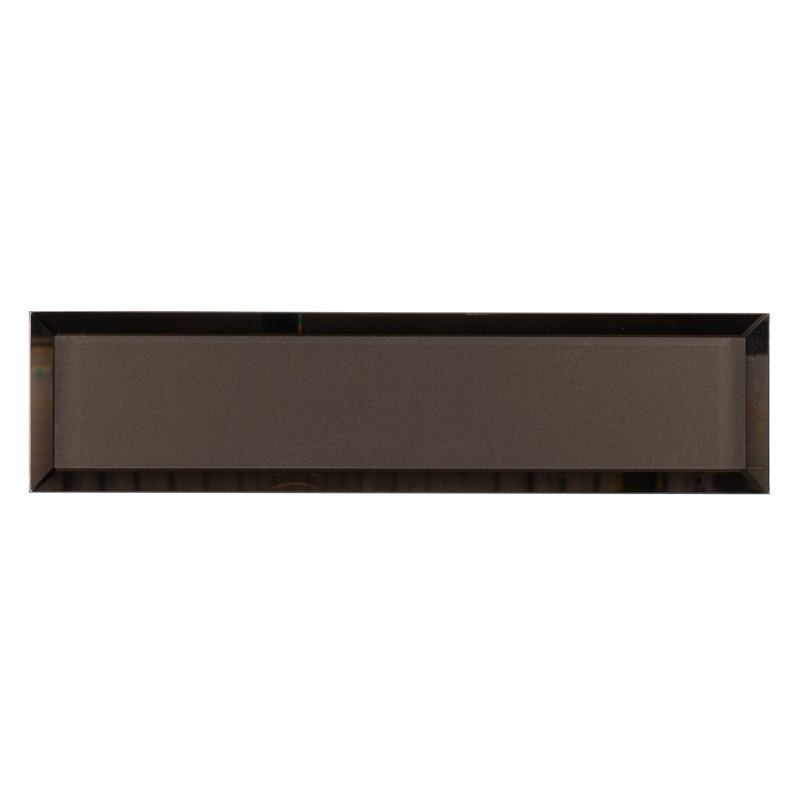 Vega 3" x 12" Beveled Glass Metal Look Subway Tile, Karat   