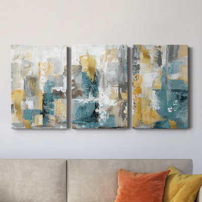 City Views I - Toile tendue avec châssis de qualité supérieure - prête à être accrochée