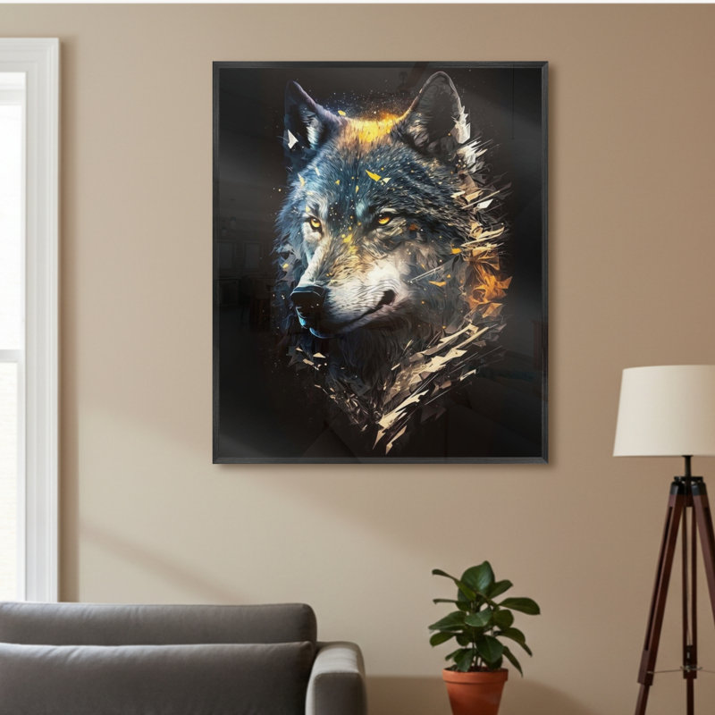 Single Picture Frame LED Illuminated Wall Art Wall Art on Glass / Aluminium, 60 cm H x 50 cm W