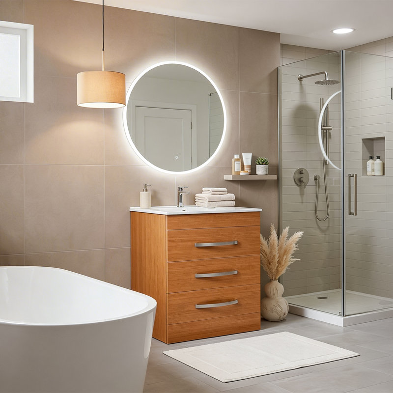 24.75'' Single Bathroom Vanity with Ceramic Top