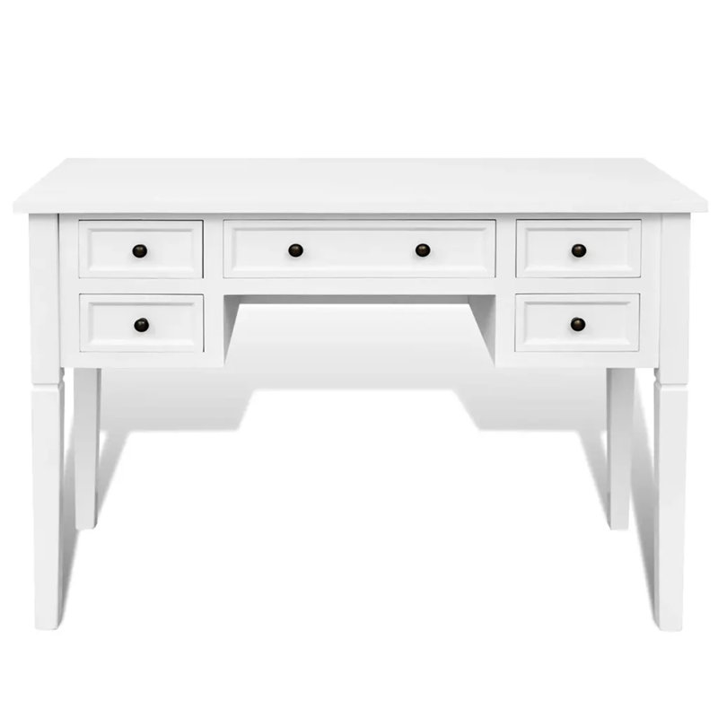 Shaun Writing Desk, White, White