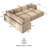 Kessi 9-Piece Upholstered Modern Chenille Fabric Modular Sectional Sofa With Ottoman-1095254844