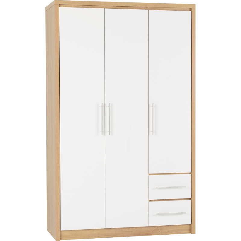 Louisa 3 Door Wardrobe, White