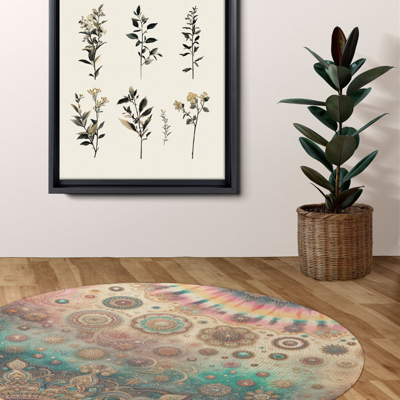 Tapis tressé Sparkling, Rond 5 pi