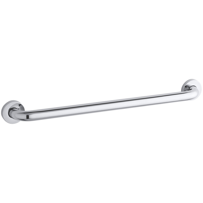 Contemporary Grab Bar, 24"W, Polished Stainless