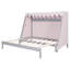 Lit simple TG avec lit gigogne simple, tablette, tente et lumière, gris-129514895