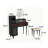 31.5"Simple black storage cabinet dressing table with mirror