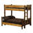 Fireside Lodge Hickory Log Bunk Bed - Queen/Single - Ladder Left - Natural-3621901-3702299-3702296