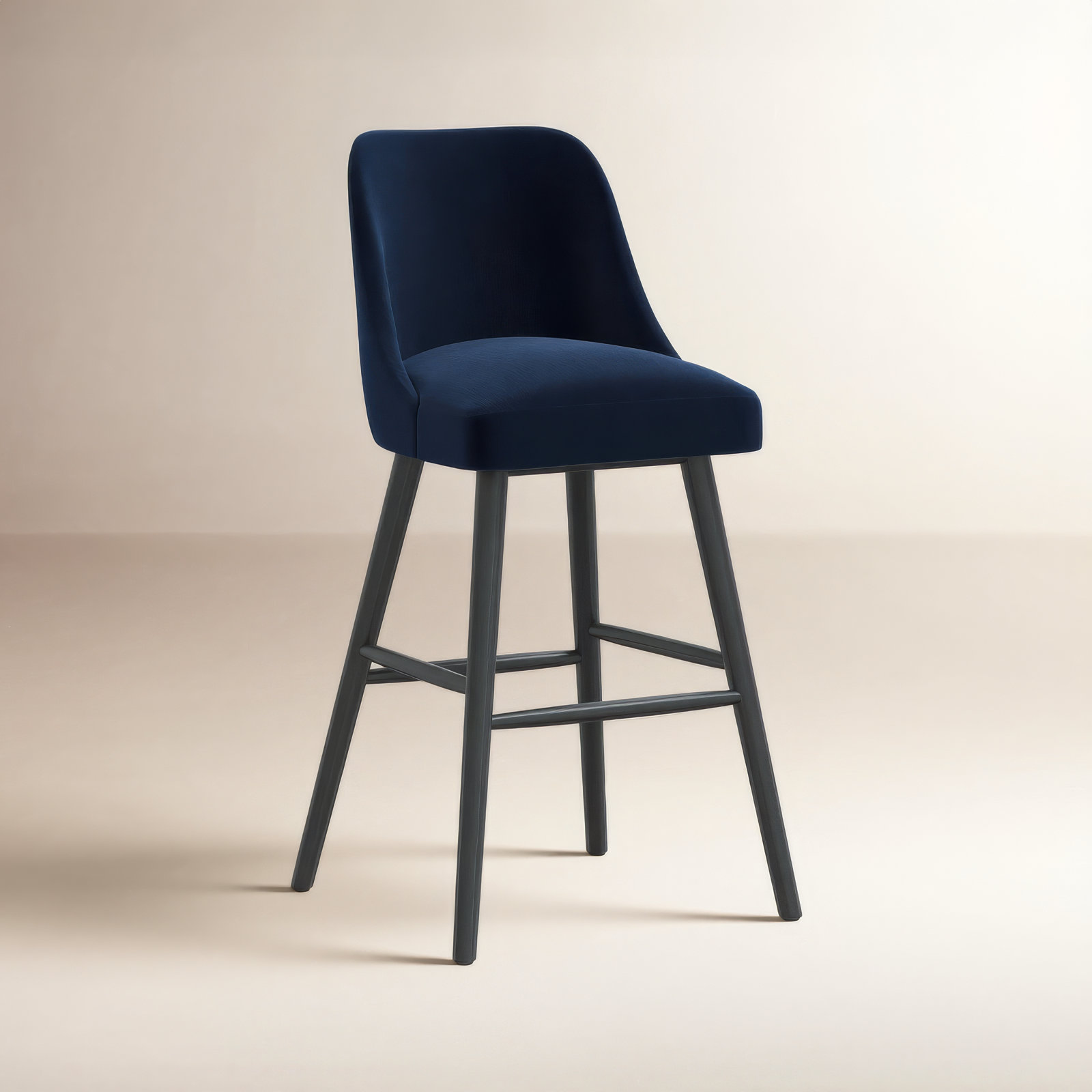 Gallie Bar and Counter Stool, Bar Stool (31" Seat Height), Monaco Eclipse Velvet