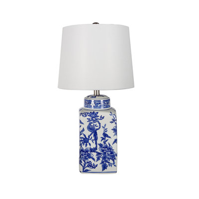 Une lampe de table élégante inspirée d'un vase en porcelaine