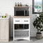 Wooden Kitchen Cabinet Pantry Storage Microwave Cabinet With Storage Drawer