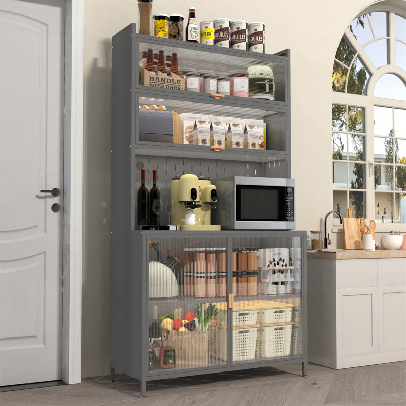 Garde-manger de 73 po de hauteur, Gris