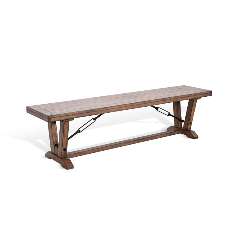Ameet Solid Wood Bench, Natural