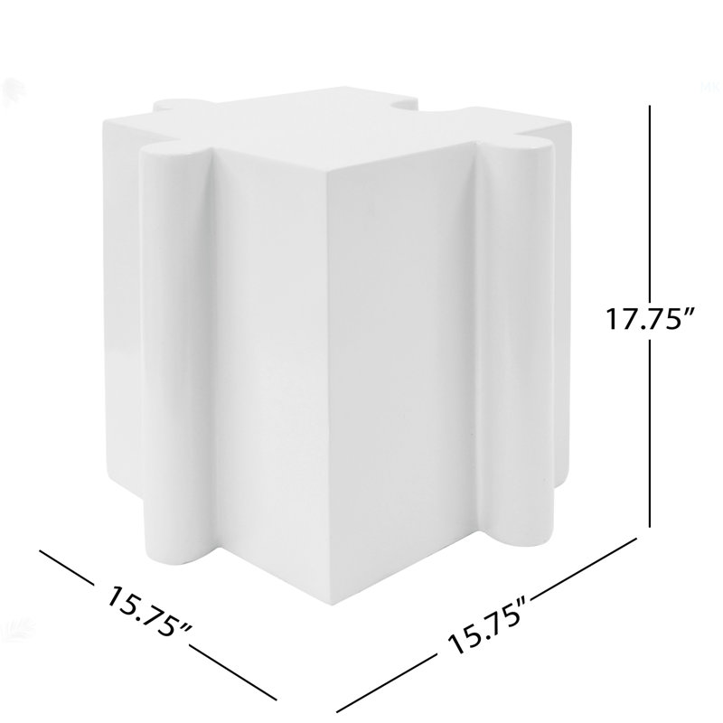 Table d'appoint casse-tête, table modulaire à bord concave - achetez des pièces simples ou combinées, Blanc