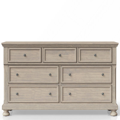 Commode sept tiroirs gris antique
