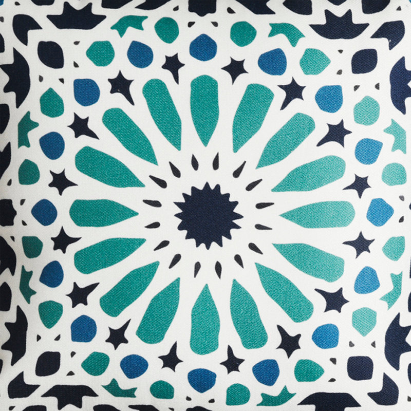 Coussin de patio intérieur en polyester recyclé résistant aux taches et lavable à la machine, Carré 18 po x 18 po, 2