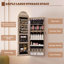 Wall Mounted Jewellery Armoire with Mirror  -2097277735