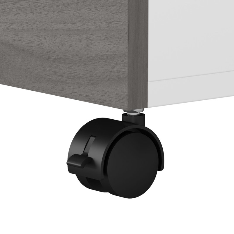 Office 500 Collection Computer Desk, Pure White/Modern Gray