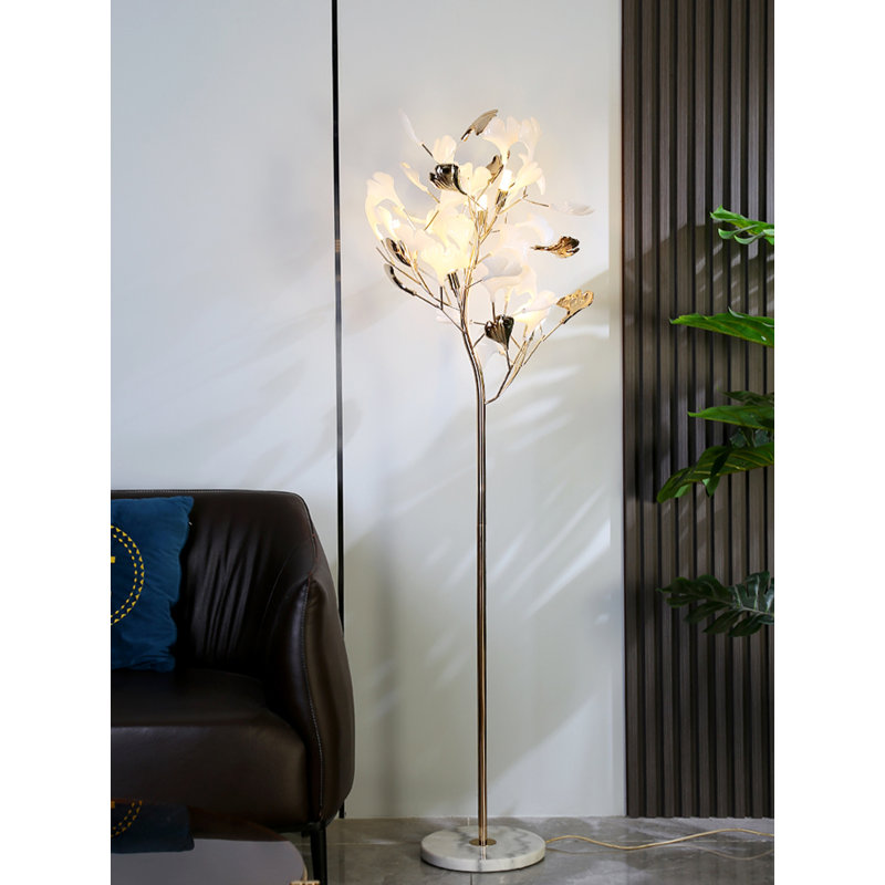 Lampe sur pied légère en plastique de style fer et céramique, Grey