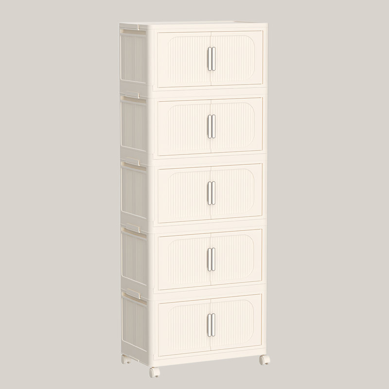 Armoire de rangement 19,69 po, 5, Noir/transparent