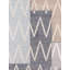 Tapis en coton / laine à chevrons rectangulaire fait à la main 8 pi x 10 pi bleu marine / ivoire