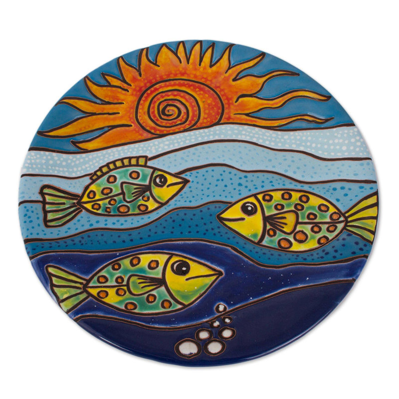 Décoration murale poisson sous le soleil