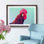 Geometric Rooster in Abstract - Framed Print-55726910-55726916
