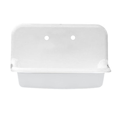 30 Inch Cast Iron High Back Farm Sink 20'' L Single Bowl Cast Iron Kitchen Sink