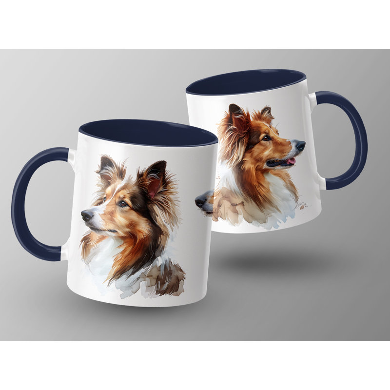 Ceramic Coffee Mug, 2, Navy