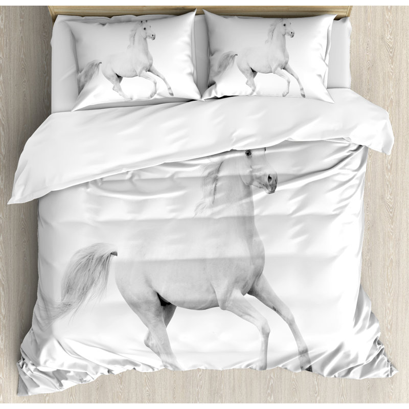 Modern & Contemporary Polyester Duvet Cover, King Duvet Cover + 2 King Shams