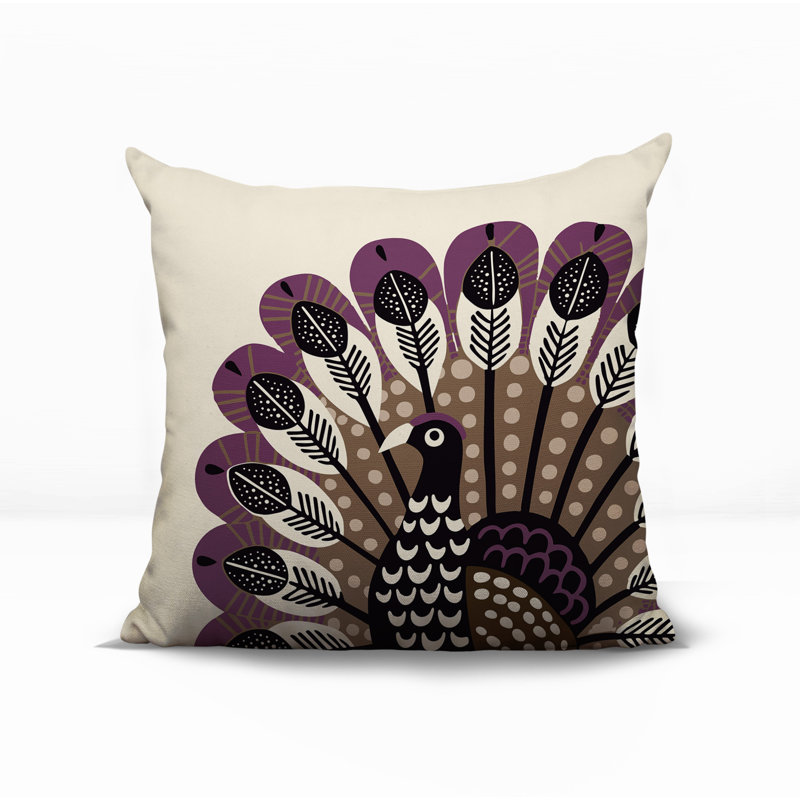 Oreiller carré réversible intérieur / extérieur Mota, Mauve, Carré 15 po