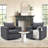 Hendina Upholstered Swivel Armchair-305298277