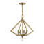 Lustre géométrique à 4 lumières avec détails en cristal Djanae-1257105654