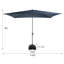 Parasol de marché rectangulaire avec base-68961487