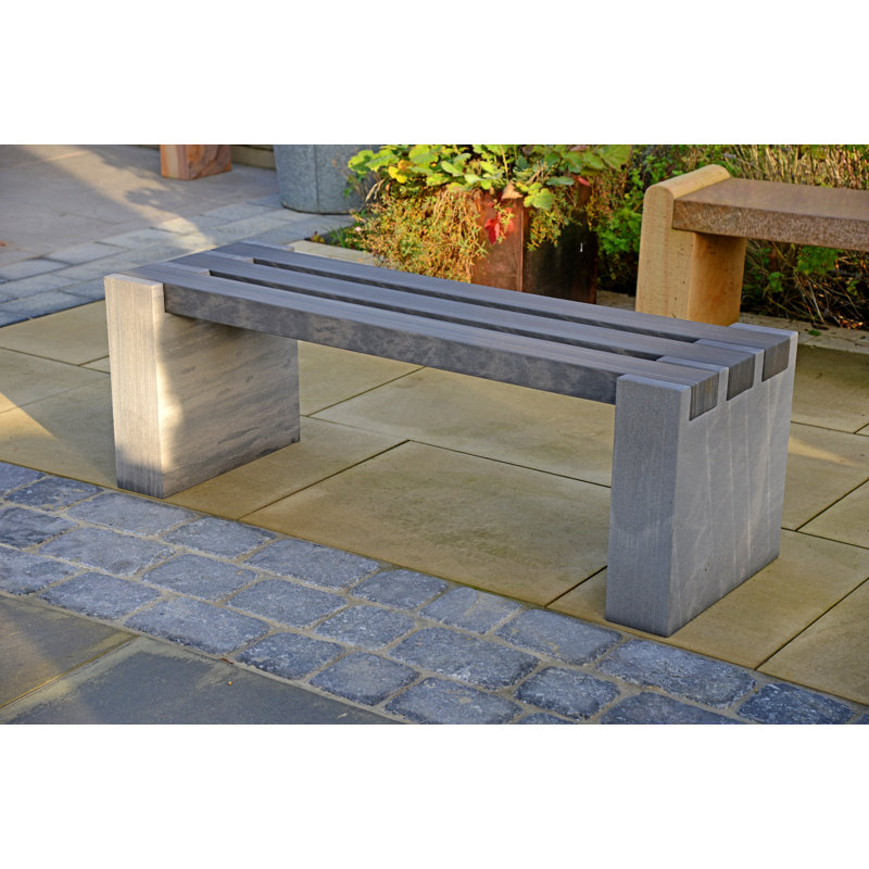 Babiarz Stone Outdoor Bench, Grey