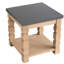 Table d'appoint en béton et en bois, 23,8 x 23,8 x 24 po, attrait contemporain rustique, choix de décoration intérieure