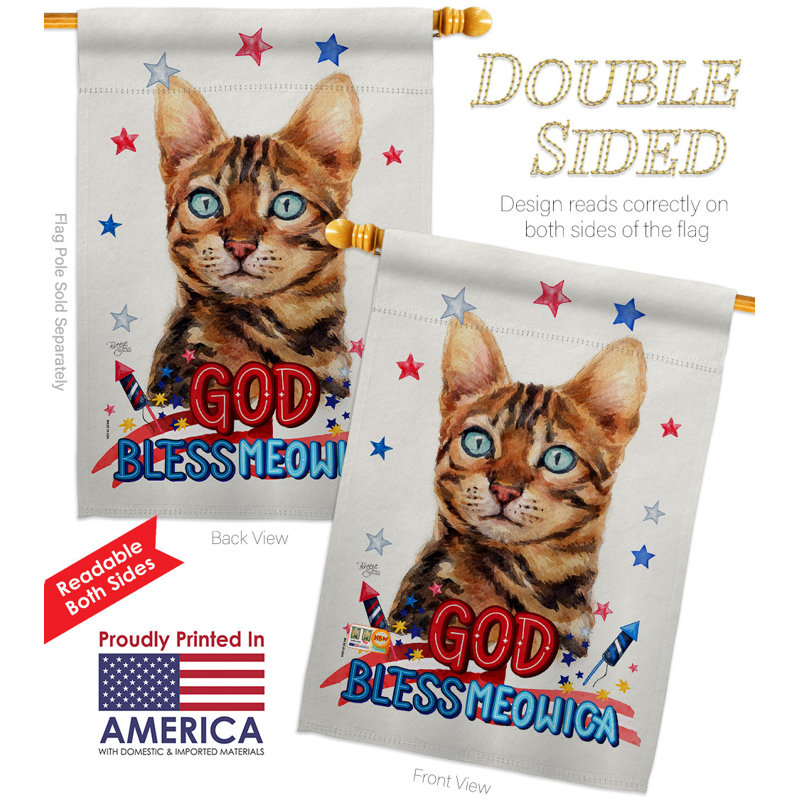 Drapeau de maison Bengal à 2 côtés 40 x 28 po