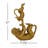 Polystone Monkey Decorative Gold Sculpture