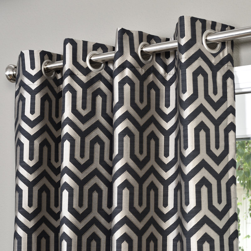 Dighton Room Darkening Curtain Single Panel, Black