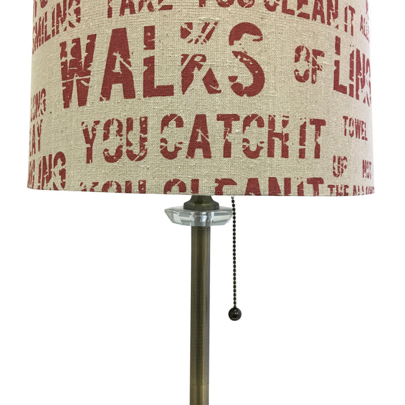 Herold Table Lamp, Antique Brass/Cream/Red/Beige