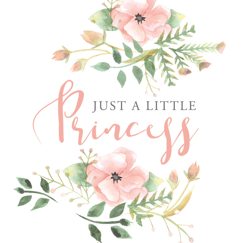 Just A Little Princess - Wrapped Canvas Print, 30cm H x 30cm W x 3.8cm D