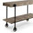 Astrid 47 In. Natural Tone Rectangular Wood Console Table With Lower Shelf And Wheels