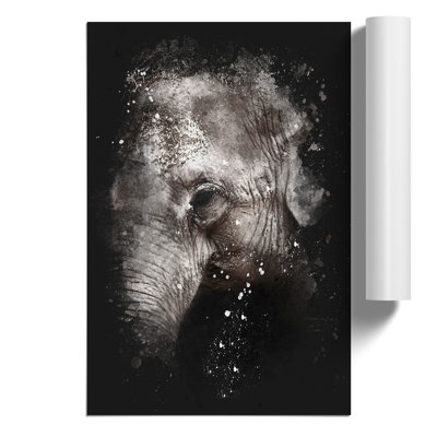 Elephant Vol.3 Paint Splash 1 Piece Wall Art