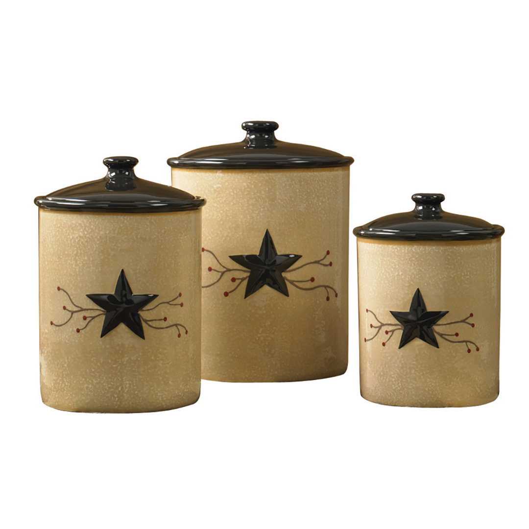 Stoneware Canister - Set of 3 Wildon Home®
