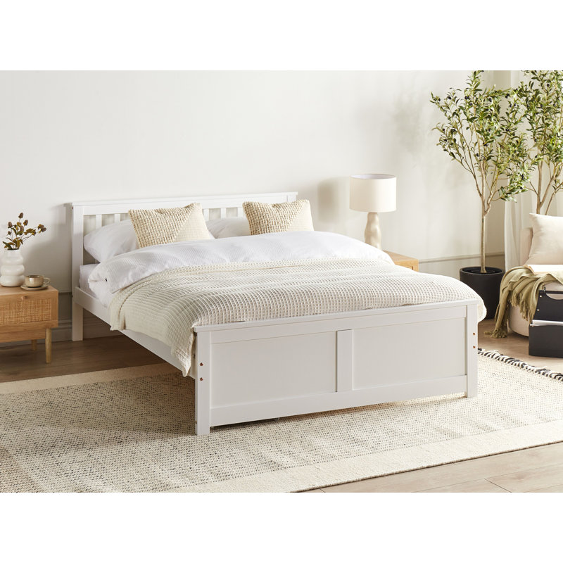 Abdurahmon Drawers Bed Frame, European Double (140 x 200 cm), White