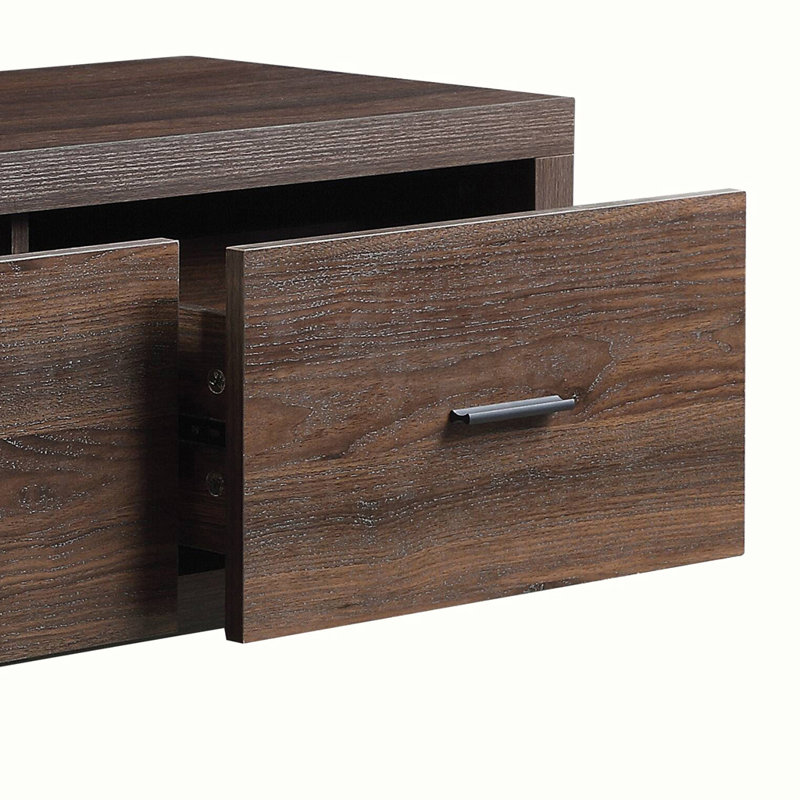 Harel 62'' Walnut Finish Media Console with Storage Cabinet