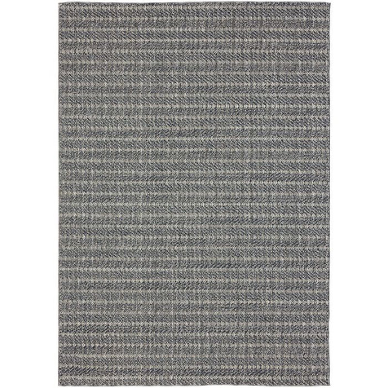 Tapis gris tissé à la machine Neslihan, Rectangle 8 pi x 10 pi
