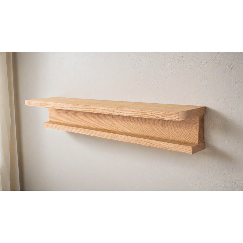 Rayne Oak Display Shelf, 4.75" H x 35" W x 4" D