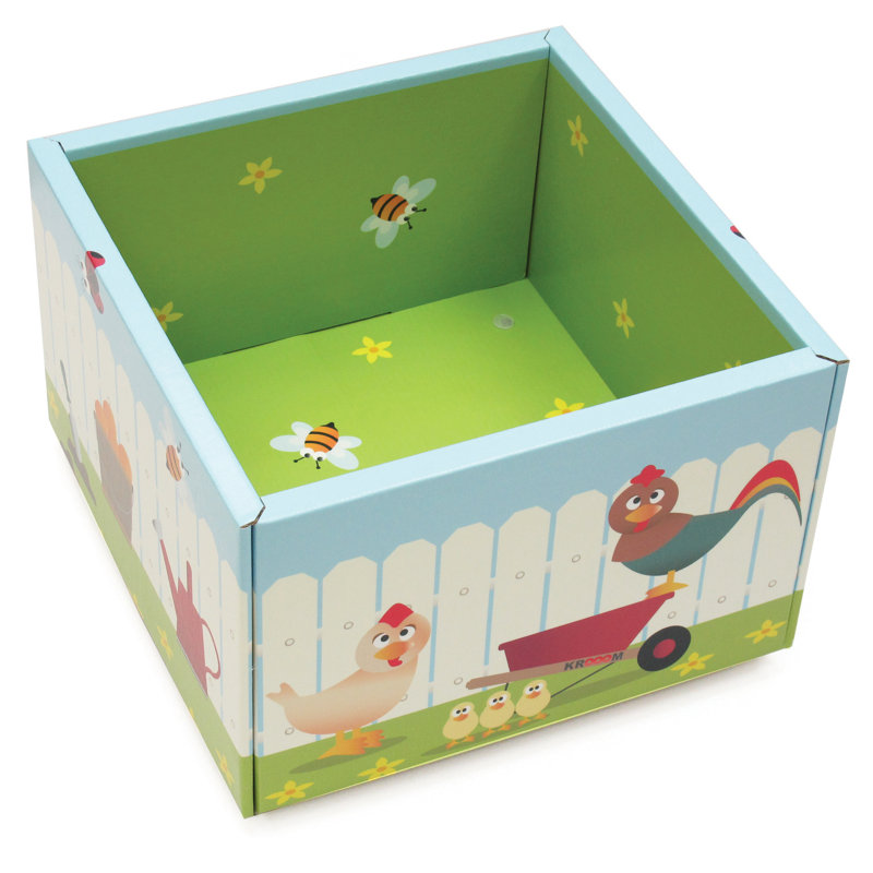 Boîte de rangement pour jouets sur roulettes